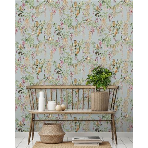 Grandeco Life Blackberry Trail Wallpaper A79303 Blue