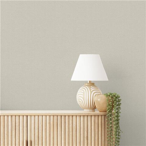 Grandeco Herringbone vinyl Wallpaper A86203 Neutral