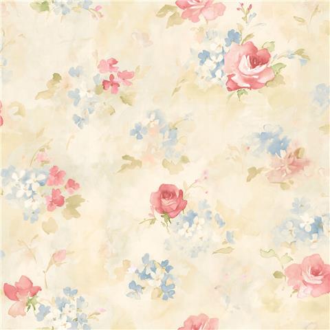 Abbey Rose 4 Floral Wallpaper AB42418