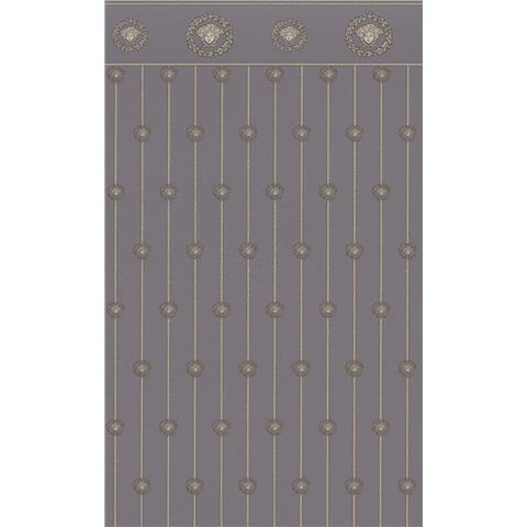Versace VI Medusa Dado Panel Wallpaper 791314 Metallic/Grey
