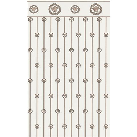 Versace VI Medusa Dado Panel Wallpaper 791315 Metallic/Beige