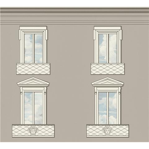 Versace VI Palazzo No12 Wallpaper 791321 Cream/Grey