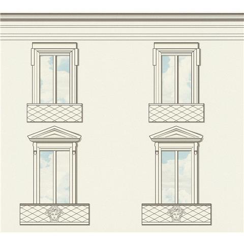 Versace VI Palazzo No12 Wallpaper 791323 Cream/White
