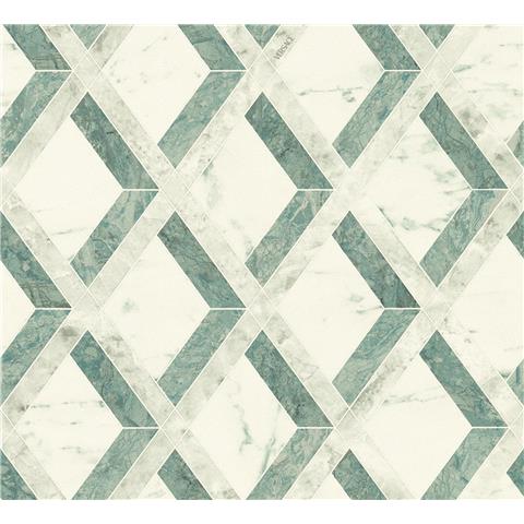 Versace VI Tarsia Wallpaper 791332 Cream/Green