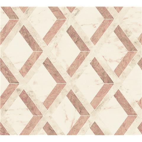 Versace VI Tarsia Wallpaper 791335 Cream/Pink