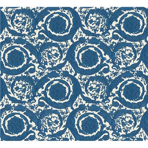 Versace VI Baroque Wallpaper 791354 Blue/White