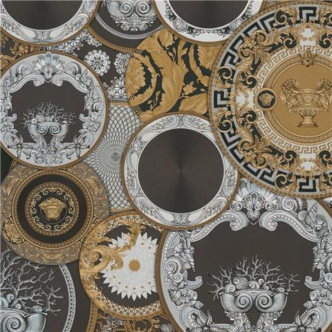 Versace VI Art de La Table Wallpaper 79136-4 Black/Gold