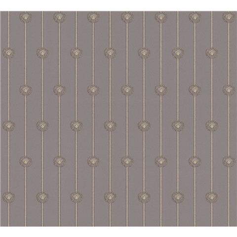 Versace VI Medusa Stripe Wallpaper 791734 Metallic/Grey