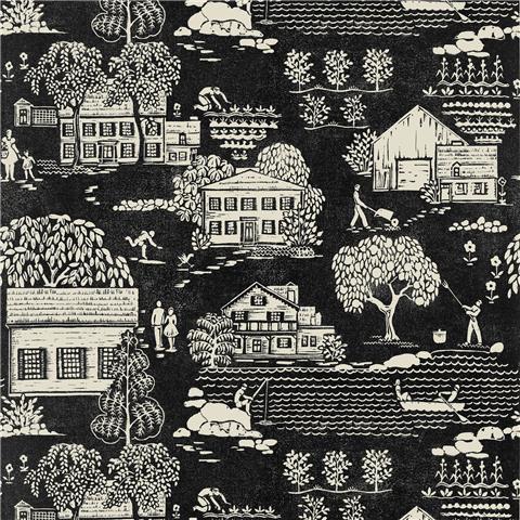 Anna French Belvedere Wallpaper Farmingdale AT16163 Black