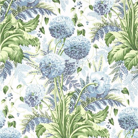 Anna French Devon Wallpaper Dahlia AT24535 Sky/White