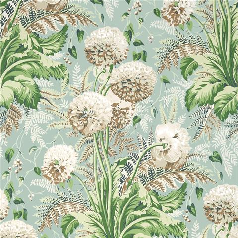 Anna French Devon Wallpaper Dahlia AT24536 Robins Egg/Neutral