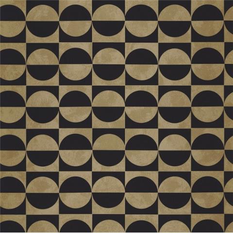 Casamance Delta Wallpaper circles 74591528 black gold