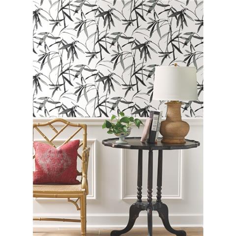 Black and White Resource Bamboo Ink Wallpaper BW3843