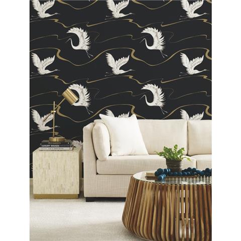 Black and White Resource Soaring Cranes Wallpaper BW3871