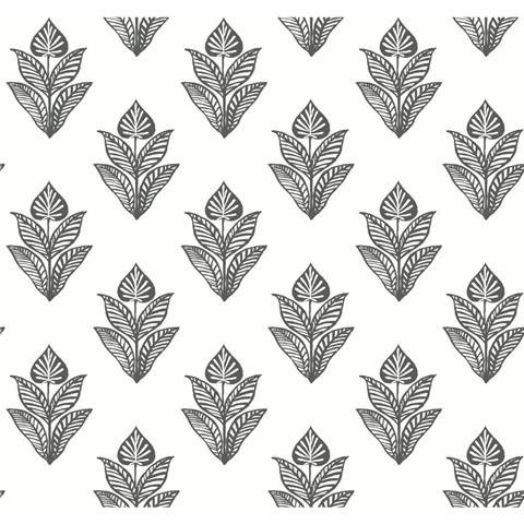 Black and White Resource Lotus Motif Wallpaper BW3977