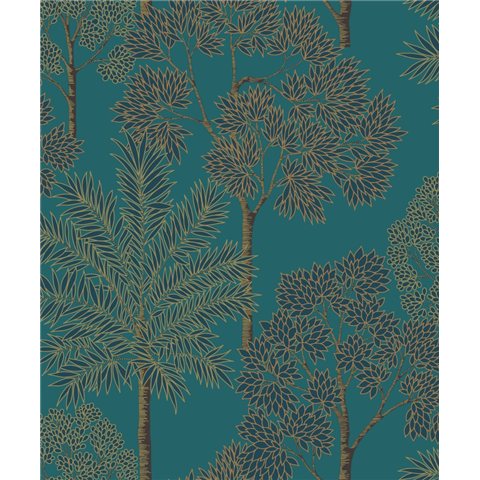 Grandeco Life City of palms wallpaper A49802 Teal