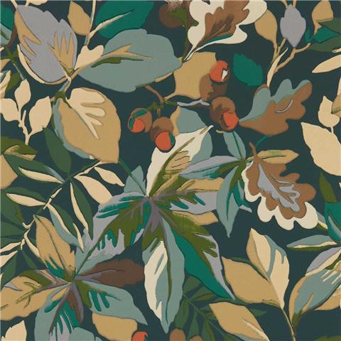 Sanderson Arboretum Wallpaper Robins Wood 217224 sap green