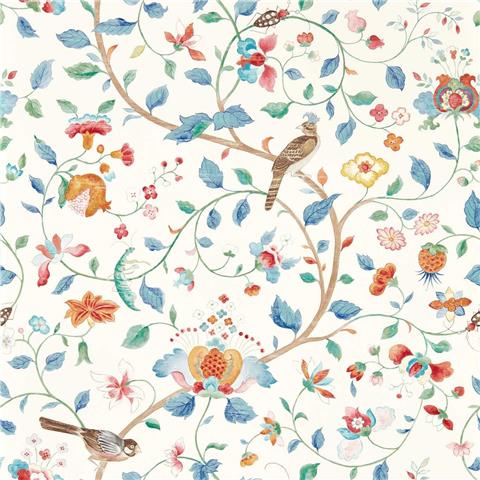 Sanderson Arboretum Wallpaper April's Garden 217237 Indigo/Red
