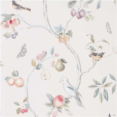 Sanderson Country Woodland Wallpaper Fruit Avery 216314 Cream/Multi
