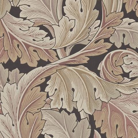 Morris & Co Wallpaper-Acanthus 212551 Terracotta