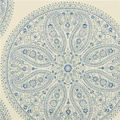 SANDERSON ONE SIXTY WALLPAPERS Paisley Circle DCAVPC103 Blue