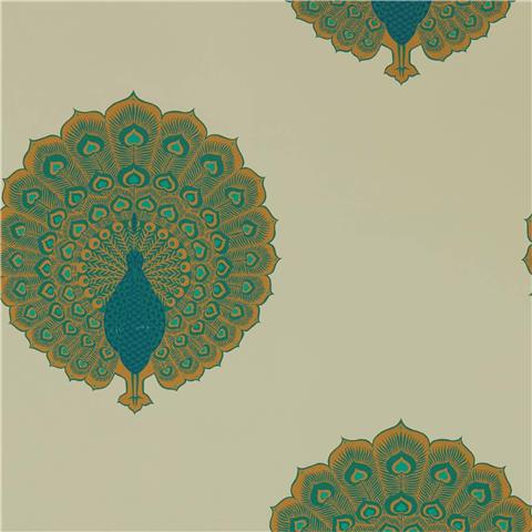 Sanderson Caspian Wallpaper Kalapi 216757 Peacock