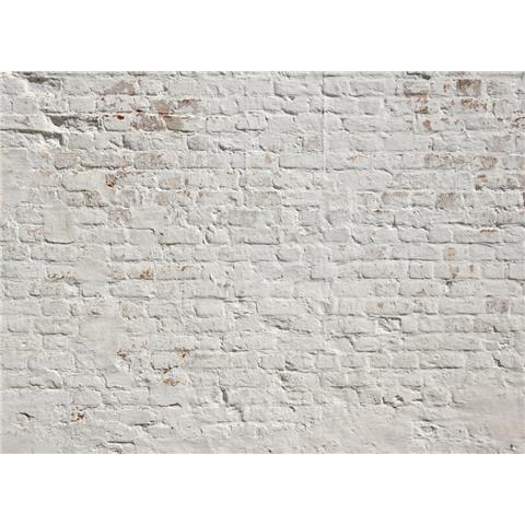 DESIGN WALLS illusion MURAL white brick (350CM WIDE X 255CM HIGH)
