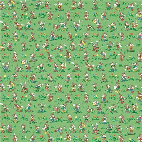Sanderson Disney Home Mickey and Minnie Wallpaper 217265 Gumball Green