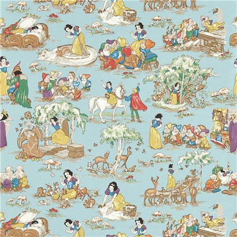 Sanderson Disney Home Snow White Wallpaper 217274 Puddle Blue