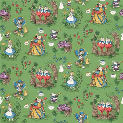 Sanderson Disney Home Alice in Wonderland Wallpaper 217285 Gumball Green