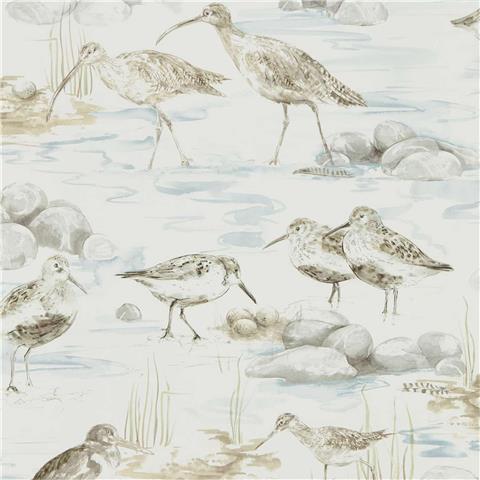 Sanderson Embleton Bay wallpaper Estuary Birds 216492 blue/grey