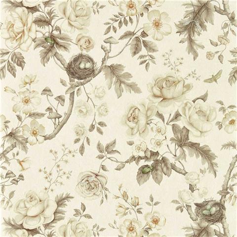 Sanderson x Giles Deacon Wallpaper Tansy Bloom 217315 oyster