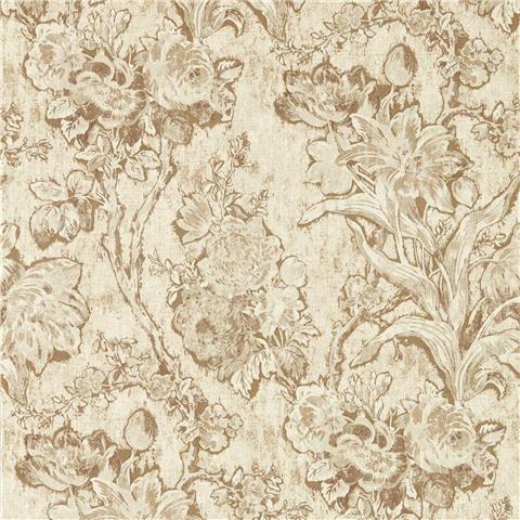 Sanderson x Giles Deacon Wallpaper Fringed Tulip Toile 217325 Jute