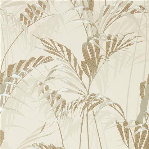 Sanderson Glasshouse Wallpaper Palm House 216644 Linen/Gilver
