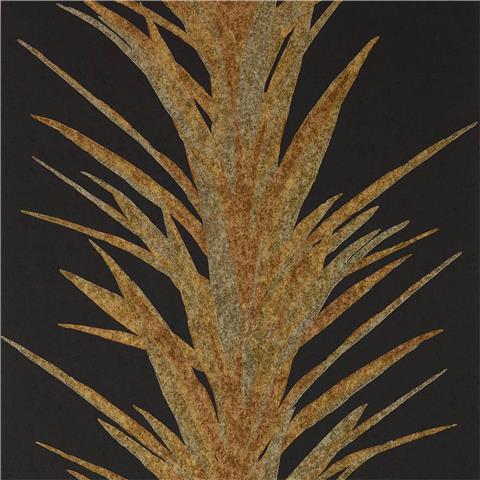 Sanderson Glasshouse Wallpaper Yucca 216651 charcoal/gold