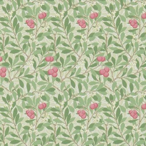 Morris & Co Wallpaper-Arbutus 214720 Olive/Pink