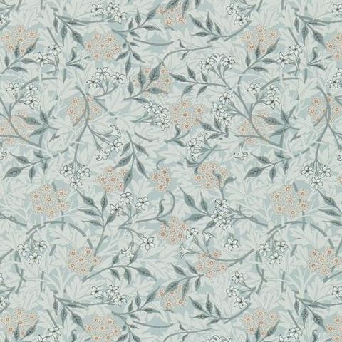 Morris & Co Wallpaper-Jasmine 214726 Silver/Charcoal