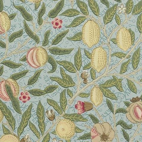 Morris & Co Wallpaper-Fruit 210396 Slate/Thyme