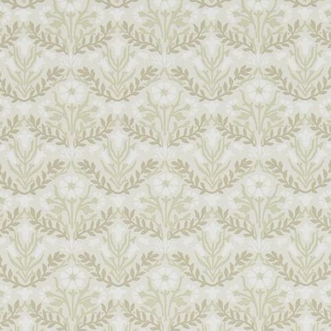 Morris & Co Wallpaper-Bellflowers 216434 Manilla/Olive