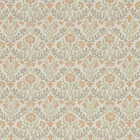 Morris & Co Wallpaper-Bellflowers 216438 Saffron/Olive