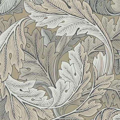 Morris & Co Wallpaper-Acanthus 216441 Manilla/Stone