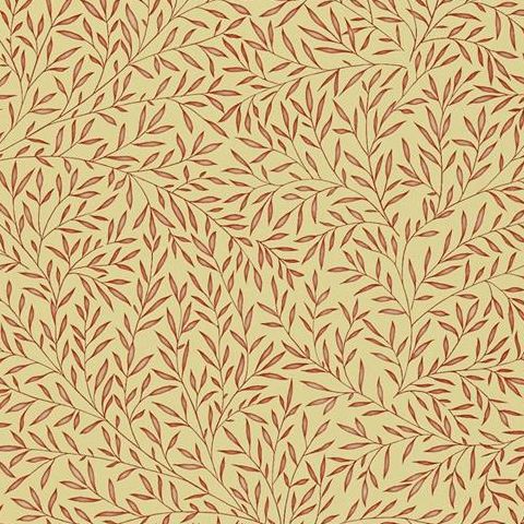 Morris & Co Wallpaper-Lily Leaf DMOWLI101 Red