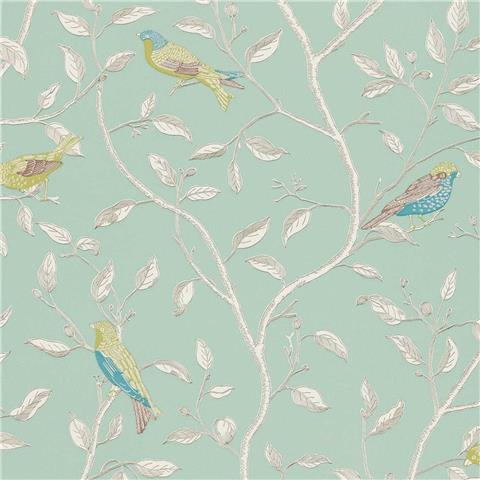 SANDERSON ONE SIXTY WALLPAPERS Finches DOPWFI103 Duck Egg