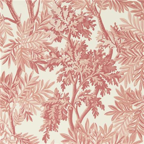 Sanderson Country Woodland Wallpaper Tapestry Trees 217415 Berry/Pink Clay