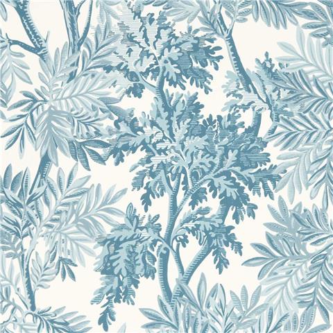 Sanderson Country Woodland Wallpaper Tapestry Trees 217417 pottery Blue