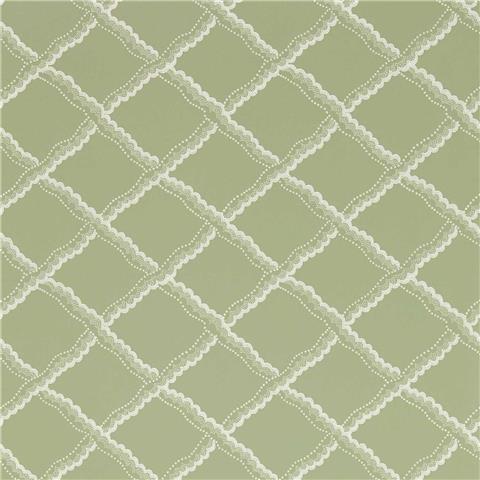 Sanderson Country Woodland Wallpaper Rye Trellis 217436 Shed Green