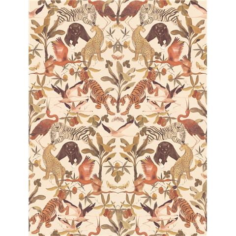 Designer Walls by Marta Cortese Magic Animals Mural DW2000 Cream