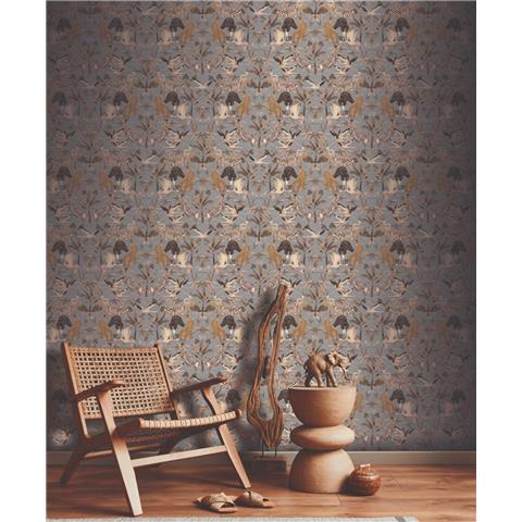 Designer Walls by Marta Cortese Magic Animals Mural DW2001 Blue