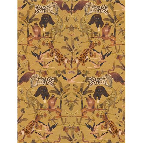 Designer Walls by Marta Cortese Magic Animals Mural DW2002 Ochre