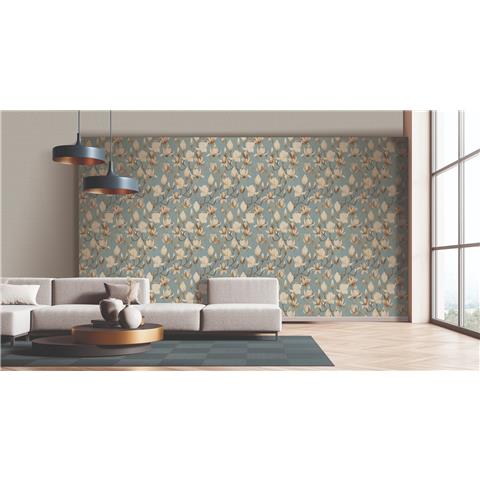 Designer Walls by Marta Cortese Wallpaper Magnolia DW2015 Blue Fog
